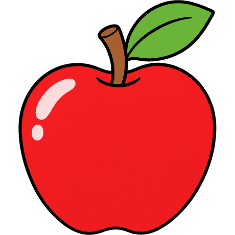 cartoon apple