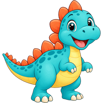 teal dino