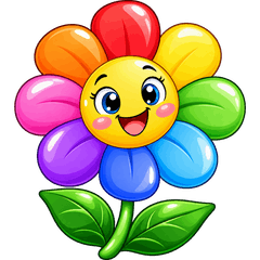 bright rainbow flower