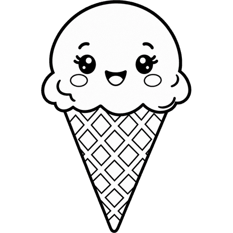 ice cream (coloring outline)
