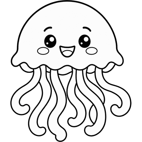 jellyfish (coloring outline)