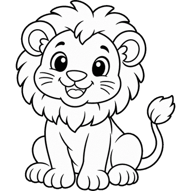 lion (coloring outline)