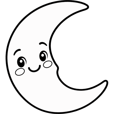 moon (coloring outline)