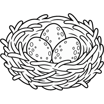nest (coloring outline)