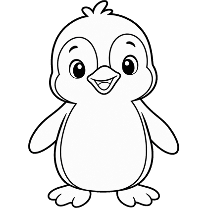 penguin (coloring outline)