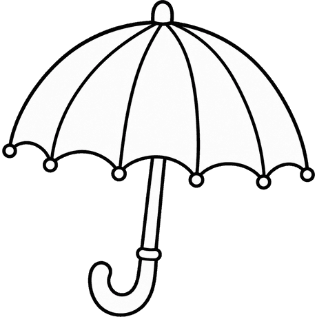 umbrella (coloring outline)