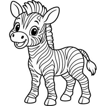zebra (coloring outline)